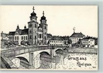 8462 Rheinau Künstlerkarte sign Wyss