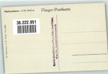 Matterhorn VS Winter Flieger- Postkarte Matterhorn
