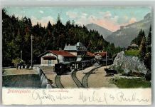 3860 Brünig 1907 Foto AK Bahnhof Eisenbahn Brünnigbahn