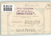 5705 Hallwil Gebrauchsspuren Schloss bschnitten Werbung Chocolat Kohler Foto keine AK
