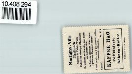 1920 Martigny - Vignette Wappen Kaffee Hag ca 1920-1940 Martigny-Ville