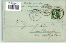 8180 Bülach 1901 BOAKC Lithographie Krankenasyl Brunnerstift Schulhaus Neuer Bahnhof Eisenbahn