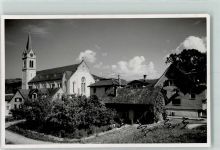 9606 Bütschwil Foto AK Kirche Ort handschriftlich