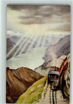 1949 Künstlerkarte Brienz-Rothorn-Bahn AK