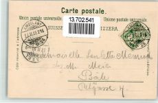 8606 Greifensee 1900 BOAKC Lithographie Nänikon Schloss Dampfer Denkmal Verlag Künzli Nr 795