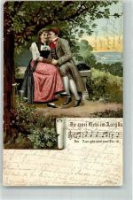 1905 Lieder AK Die zwei Liebi im Aargäu