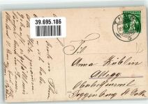 3652 Hilterfingen 1913 - Eiger Mönch Jungfrau Ruderboot Tracht