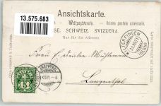 3652 Hilterfingen 1901 Gebrauchsspuren Schloss Hünegg Kirche