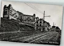 6410 Rigi Kulm 1945 Foto AK Bahnhof Zahnradbahn Hotel