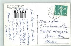 1815 Tavel Montreux Foto AK Pensionnat de jeunes filles Sainte Louise de Marillac