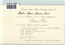 8730 Uznach Klapp AK Einladung zur Primiz Feier 1910 Prägedruck