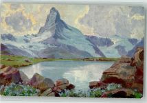 Matterhorn VS Künstlerkarte sign. Kutscha