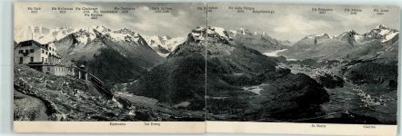 Muottas Muraigl Klapp AK Panorama vom Hotel Muottas Muraigl gesehen