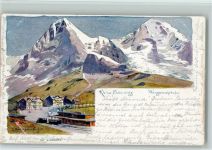 3823 Kleine Scheidegg 1899 Künstlerkarte Wengernalpbahn sign.