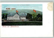9103 Schwellbrunn 1905 - Bad und Pension Hirschen Fahnen
