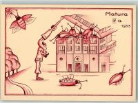 1933 Gebrauchsspuren Matura Maikäfer AK