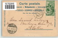 8272 Ermatingen 1900 BOAKC Lithographie Arenenber Hotel Pension Zum Adler Kirche Gebrauchsspuren, bitte Scan genau beachten!