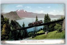 6010 Pilatus Kulm - Rigigahn, Schnurtobelbrücke un Pilatus