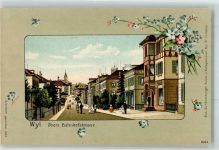 9500 Wil SG Prägedruck Obere Bahnhofstrasse Bahnpost Zug 2577 Lithographie