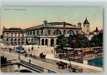 8000 Zürich 1920 - Hauptbahnhof Tram Pferdewagen Pferdekutsche