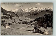 1862 La Comballaz Ormont-Dessous 1913 - vue sur la chaine des Diablerets
