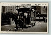 8000 Zürich - Pferdebahn letzte Fahrt 1900 Helmhaus Straßenbahn