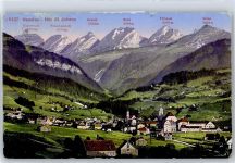 9650 Nesslau - Gesamtansicht, Churfirsten