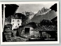 7610 Soglio 1956 Foto AK Dorfbrunnen