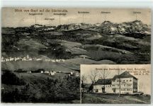 9038 Rehetobel 1915 - Gasthaus zum Gupf Blick auf Säntiskette