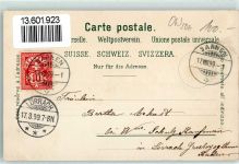 6060 Sarnen 1899 Gebrauchsspuren Gymnasium Landenberg Lithographie