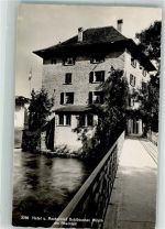 Wörth Schlösschen Foto AK Hotel Gasthaus Schlösschen am Rheinfall