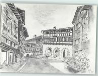 9470 Werdenberg Künstlerkarte Montaschinerhaus sign. E. Eng-Gambazzi