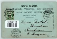 1580 Avenches 1899 Lithographie / Mondschein Gruss aus Verlag Carl Künzli 1524 AK