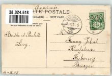 2800 Delémont Delsberg 1907 Gebrauchsspuren