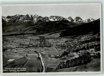 3665 Wattenwil Gebrauchsspuren mit Panorama vom Flugzeug aus gesehen