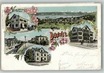 5712 Beinwil am See 1903 BOAKC Bahnhof Fabrik Gasthaus zum Löwen Lithographie