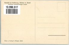 4125 Riehen Foto AK Krankenhaus Anstalt zur Hoffnung