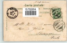 9213 Hauptwil 1900 BOAKC Lithographie Hauptstraße Verlag Künzli Nr 1117 Gebrauchsspuren, bitte Scan genau beachten!