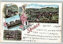 9042 Speicher 1899 Gebrauchsspuren Kirche Vögelinsegg Speicher Lithographie