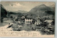 6074 Giswil 1904 Foto AK Hotel Bahnhof