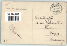 8000 Zürich 1911 Foto AK Limmatquai Briefmarke bildseitig