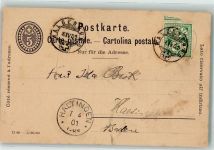 4437 Waldenburg 1901 Ganzsache 5 Rappen