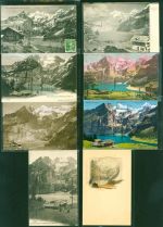 Oeschinensee Lot mit 9 AK, ca. 1905-1943; überwiegend gute Erhaltung, größtenteils gelaufen Sammlung Schweiz Kleinposten bis 20