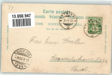 4103 Bottmingen 1903 Lithographie Schloss-Allee Concertsaal Schloss