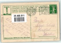 3000 Bern Berne - Landesausstellung 1914 Nr.67 Schokoladenindustrie Architek Polak und Piolenct Ausstellungsstempel