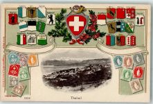 8800 Thalwil Prägedruck Wappen Lithographie