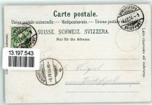 8590 Romanshorn 1904 Lithographie / Mondschein Inseli im Mondschein Ruderboot