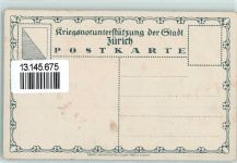 8000 Zürich Künstlerkarte Kriegsnotunterstützung der Stadt Zürich Unser täglich Brot gib uns heute sign