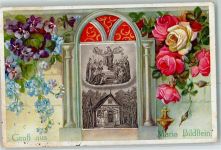 8717 Benken SG 1923 Karte beschädigt Kirche Maria Bildstein