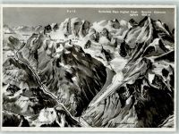 Bernina - Die Bernina-Gruppe aus der Vogelschau